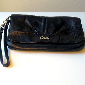 Gently used COACH leather wristlet